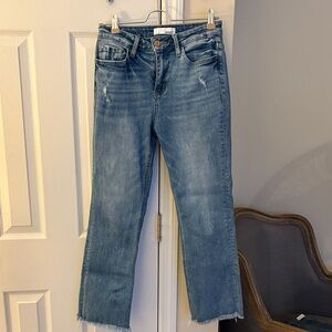 Stylish Light Blue Cropped Women's Jeans